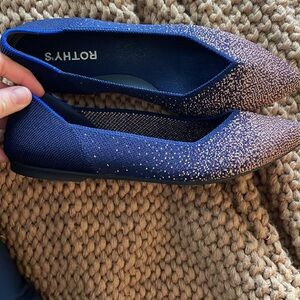 Rothy's Women's Blue Glitter Flats 8.5